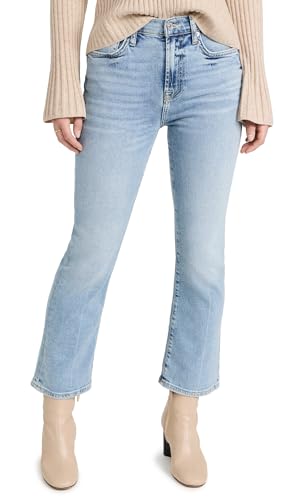 7 For All Mankind Women's High-Waisted Slim Kick Fit Jeans in Must