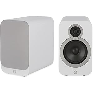 Q Acoustics 3020i Bookshelf Speakers Pair Arctic White – 2-Way Reflex Enclosure Type, 5″ Bass Driver, 0.9″ Tweeter – Stereo Speakers/Passive Speakers for Home Theater Sound System