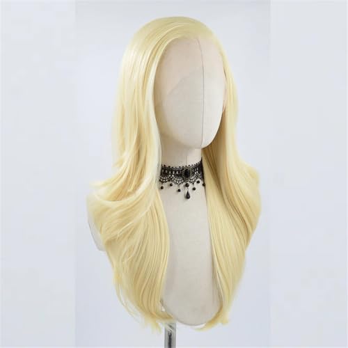 Perruque synthétique ondulée brune et platine 20inches pour femme look Cosplay