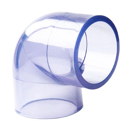 Transparenter PVC-Rohrbogen 5,1 cm PVC 90 Grad Ellenbogen, 2-Wege-Rohrverschraubungen, tragbare Anschlüsse für DIY-Regal, Garten, Stützstrukturbeschläge, Verbindungsstücke