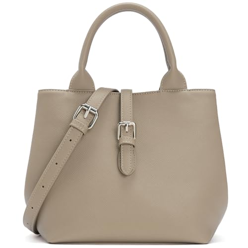 BOSTANTEN Satchel Bag for Women- Adjustable Shape, 3-Way Carry Co...
