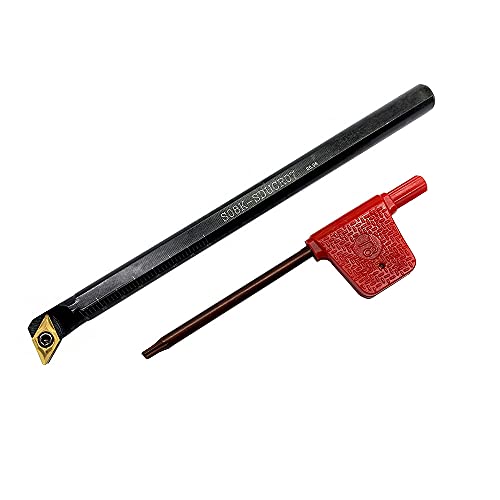 Lahdyfhoe 3Pcs S08K/S10K/S12M- Sducr07 95 Degree Internal Turning Boring Bar With 10Pcs Dcmt21.51 Dcmt070204 Carbide Turning Inserts For Machining Steel Parts And Stainless Steel  thumb #4