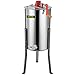VEVOR Extractor Manual de Miel de 3 Cuadros, Exprimidor de Miel de Acero Inoxidable, Separador de Miel Altura de 61cm, Colmena de Abejas Diámetro de 38cm de Alta Resistencia, Fácil de Montar