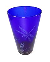 Algopix Similar Product 7 - IncisoArt Hand Etched Cobalt Blue