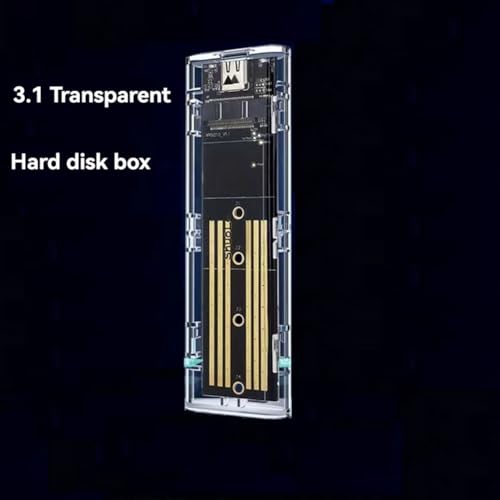 Carcasa externa transparente para SSD M.2 NVMe USB 3.2 miniatura 6