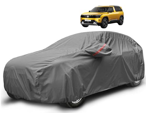 Image of Auto Hub Car Cover Compatible with Tata Sierra with Mirror Pocket, Waterproof Layers, Sierra Car Cover Waterproof - Taiwan Grey