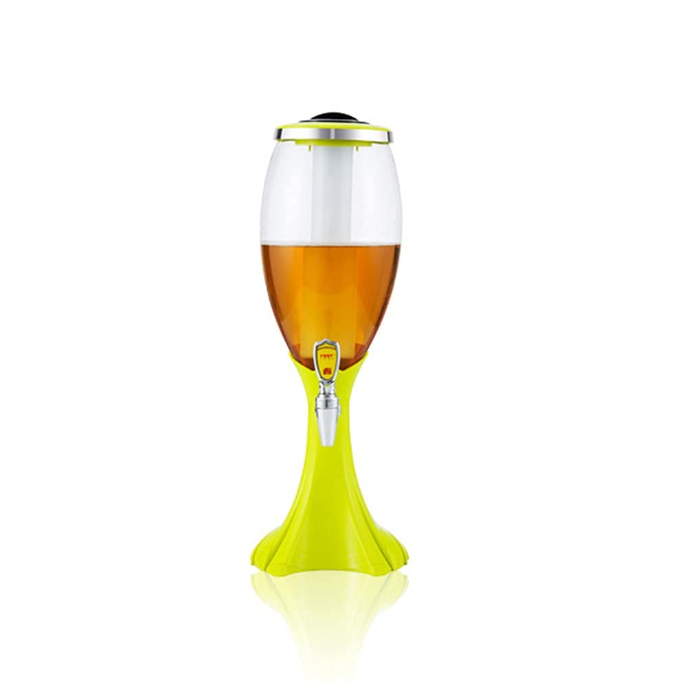 Distributeur de fût de bière 3 L jaune et tour de boisson pour bar