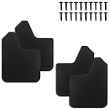SWQS 4PCS Universal Mud Flaps for Trucks Mudguard Splash Guards Front and Rear Set Protection with Screws, Bendable Wheel & Tire Mud Flaps Dirty Fenders, Auto Exterior Flares Accessories(Carbon Fiber)
