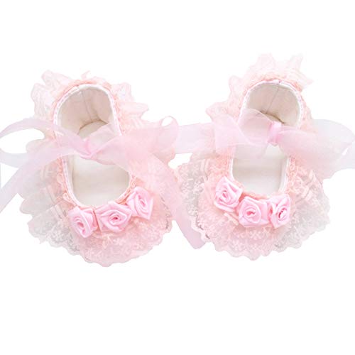 Glamulice Family Photo Pink Flower Baby Girls Dress Infant Lace Party Princess Wedding Birthday Outfit Formal Special Occasion Dresses For Toddler 12-18 Peach Elegant Holiday Tutu Gown Christmas 12M #TOP4