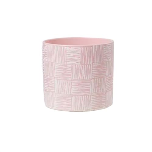 Planter Simple Large Ceramic Flower Pot Home Living Room Indoor Creative Luxury of Planting Green Potted Plants Flower Pots(Red 