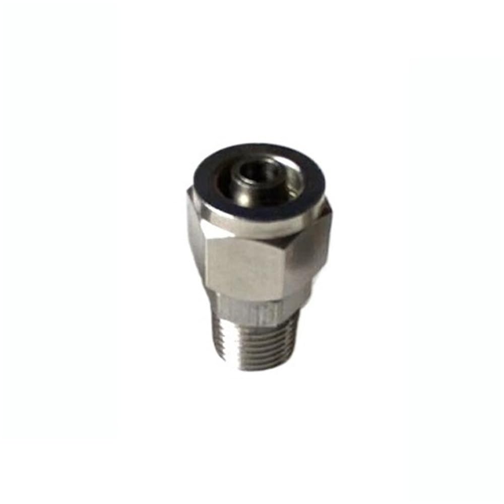 Tube Union Coupler BSP Thread 1/4in 3/8in Air Tube Connector, SS 304 Pneumatic Hose Fitting, Quick-Fit Pipe Coupling(4MMX2.5MMXM5)