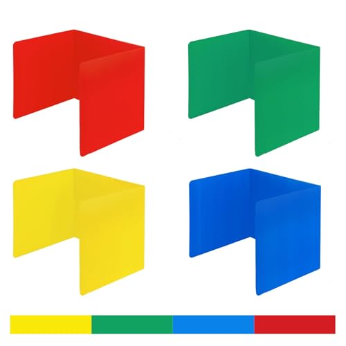 4-Pack Desk Dividers Privacy Dividers Classroom Privacy Shields Plastic Protective Screen Boards Panel Folders Partition for School Office Library 54.5 * 29.5 * 34.5CM