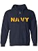 Navy NAVY Full-Zip Hooded Sweatshirt with gold print