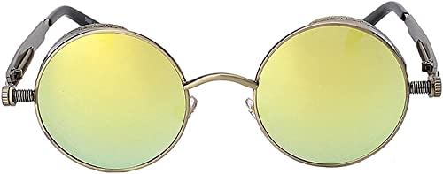 Image of OWL Steampunk Vintage Retro Round Circle Gothic Hippie Colored Plastic Frame Sunglasses Colored Lens