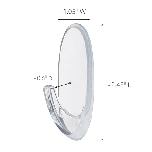 Command Outdoor Medium Clear Wall Hook, 5 Hooks and 6 Strips, Damage-Free Hanging Wall Hook for Hanging Outdoor Wall Decor with Weather Resistant Strips, Holds up to 2 lb - image 3
