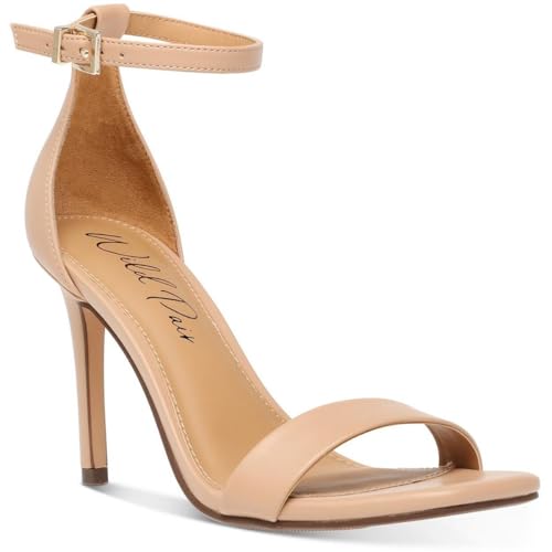 Sandales en similicuir à bout carré Wild Pair Bethie pour femme avec sangle de cheville chic