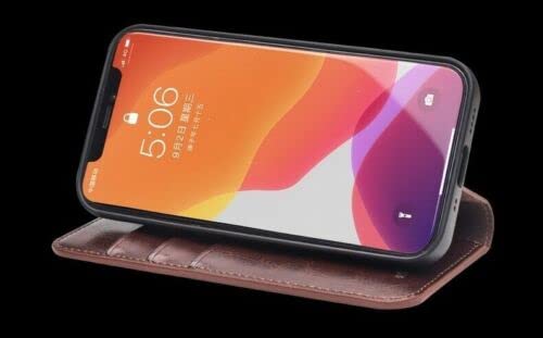 Étui portefeuille iPhone 16 Plus cuir véritable noir avec rabat de sécurité