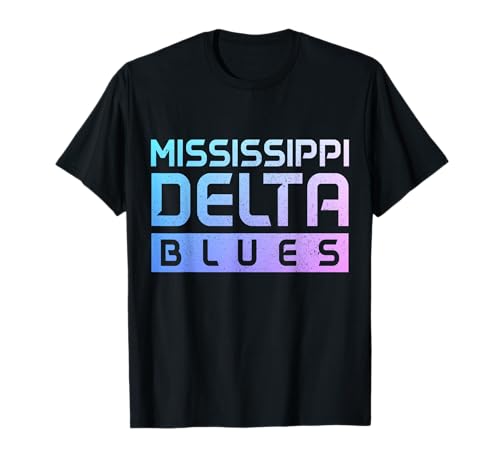 Mississippi Delta Blues Music Guitarrista Músico Vintage Camiseta
