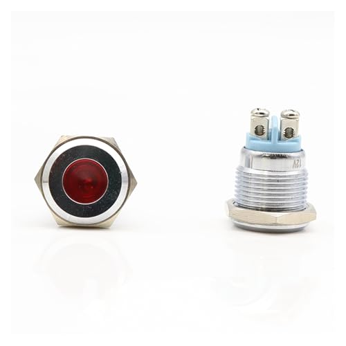 Signal d'alimentation LED 12mm bleu métal 12V 24V pour sécuriser le contrôle de vos machines