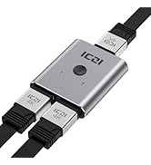 ICZI HDMI 切替器 【4K 60Hz 】双方向セレクター HDMI 分配器 1入力2出力/2入力1出力 1080P 120Hz対応 HDCP2.2 電源不要 手動切り替え 液晶テレビ対応...