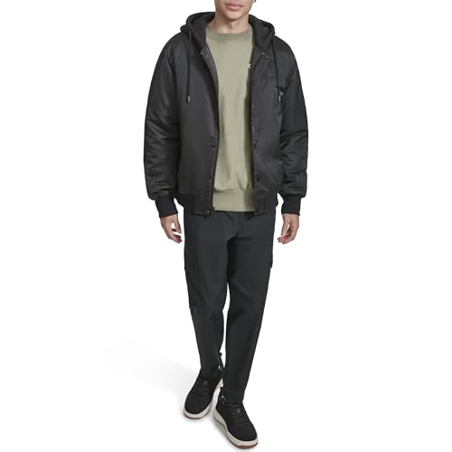 Champion Men's Hooded Varsity Bomber Jacket with Quilted Lining2