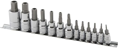 Klutch Tamper-Resistant SAE Hex Bit Socket Set - 13-Pc. | Includes 13-Pc and Tamper-Resistant for a versatile assortment suited to automotive, equipment and shop fastening tasks.