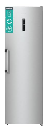 Gorenje R 619 CSXL6 Kühlschrank / 185 cm/Inverter Kompressor/CrispZone mit Feuchteregler/AdaptTech/Umluftkühlsystem/Schnellkühlfunktion/Kühlteil 384 l/EEK C/Inox Look, Edelstahl- Look