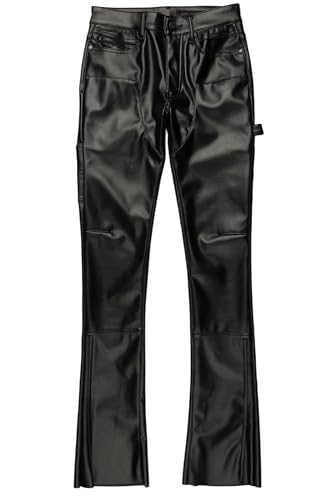 Men's Quatz Leather Stacked Flare Jean2