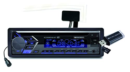 Caliber Autoradio - Auto Radio mit Bluetooth - Aux In - CD - DAB - DAB Plus - FM - SD - USB - Einstellbare Tastenbeleuchtung - Mit Freisprechfunktion - 4X 75 Watt - Schwarz - 1 Din