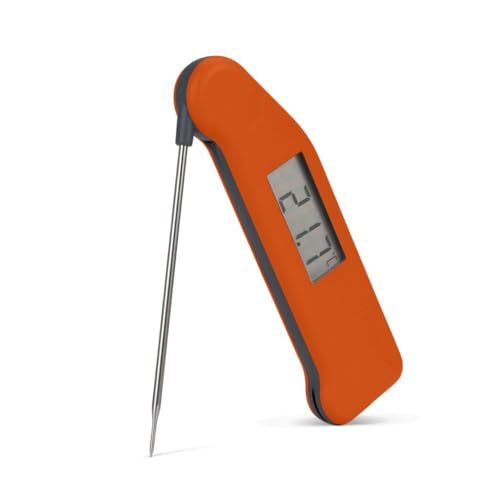 Thermapen Classic Meat Thermometer Fast 3s Readings Water-Resistant Food Probe for Meat Sugar BBQ Baking & Oil. Accurate Digital Folding Food Thermometer Probe. Made in the UK. (Cayenne Pepper)