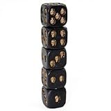 Lot de 5 Ro Rox Crâne Ensemble de 5 Nouveauté Résine Gothique Casino Boîte-Cadeau