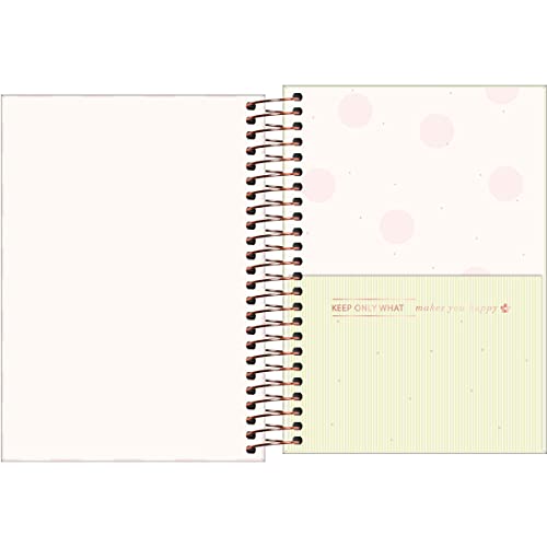 Agenda Espiral Diária 14 x 20 cm Soho 2023 - Listras Rosas - Tilibra