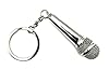 SNS Components Microphone Singer Karaoke Mic Heavy Metal Silver Keyring Keychain Novelty Gift #1