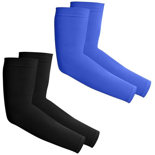 Image of Tough Outdoors UV Arm Sleeves for Men Women - Sun Protection Sleeves - Compression Golf Baseball Cooling Tattoo Arm Sleeve