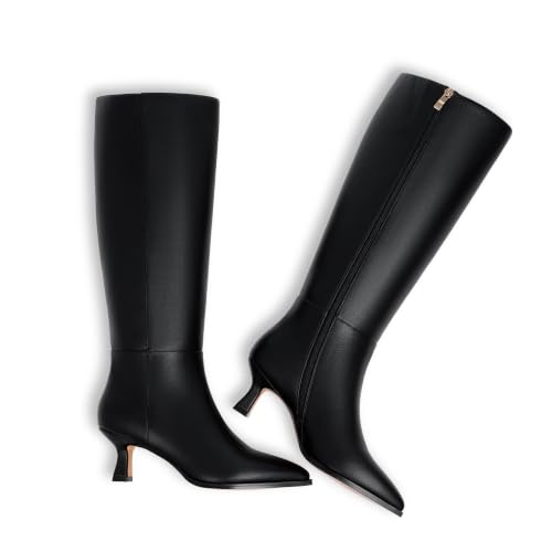 Image of Modatope Knee High Boots for Women Kitten Heel Boots