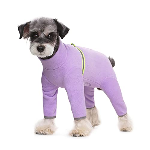 Dog Fleece Warm Clothes, Puppy Winter Long-Sleeved Four-Legged Clothes