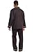 Alexander Del Rossa Men’s Pajama Set, Long Button Down Pajamas, Lightweight Cotton PJ Set, Black with White Piping, 2X