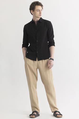 Image of SNITCH Shadotex Black Textured Shirt