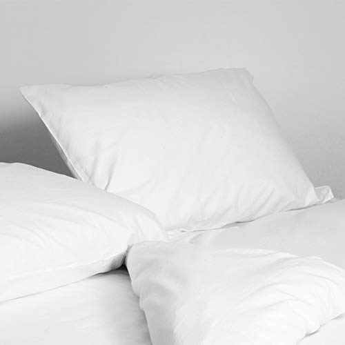 Linens Limited Lot de 2 taies d'oreiller Standards en Coton égyptien 400 Fils, Blanc Cover