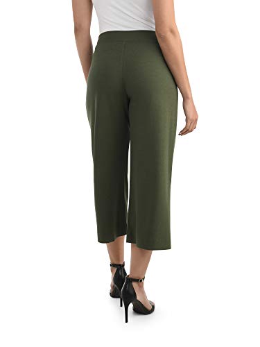 Fruit of the Loom Women's Wide Leg Ponte Cropped Pants3