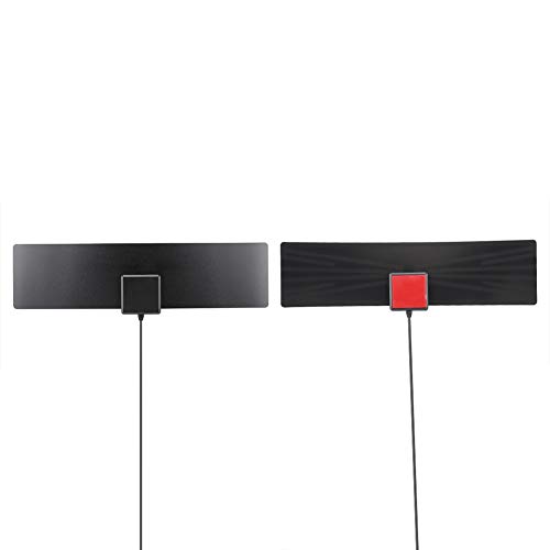 Generic Antena de TV Digital Ultradelgada para Interiores Amplificador de Alta Ganancia de 50 Millas para Canales HD Claros Recepción Multidireccional Fácil Configuración Montaje en Pared/mesa/ventana