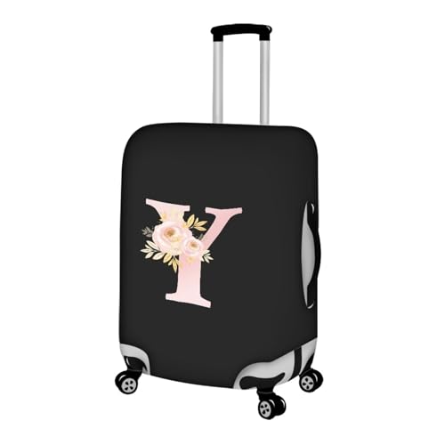 HUGS IDEA Leatter Y Suitcase Cover Polyester Luggage Protector with Zipper Closure Anti-Scratch Travel Essentials for Women Washable Luggage Covers for Suitcases2
