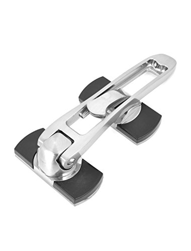 Image of Aexit Home Hotel Padlocks & Hasps Hardware Swing Arm Zinc Alloy Security Door Guard Silver Hasps Gray Black