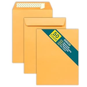 EnDoc Katalogumschläge Selbstklebend Braun, 50 Stück