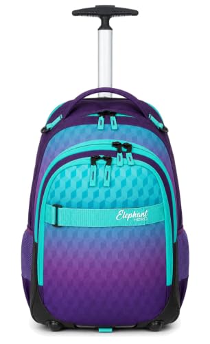 Elephant Schultrolley Trolley Rucksack Hero 12869 Violet Cube