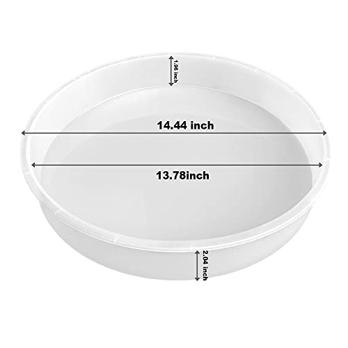 RESINWORLD 14" Round x 2" Deep XL Large Tray Mold, Shiny Silicone Tray Board Table Clock Mold for Epoxy Resin Casting, Floral Preservation Bouquet Resin Mold Home Decor - Thumbnail 2