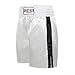 Unisex Boxing Shorts for MMA Fight Shorts for Muay Thai Training Trunks and Fitness Workout, Elastic Waist Breathable Polyester Martial Arts Shorts with Printed Design(White)(XXXL)
