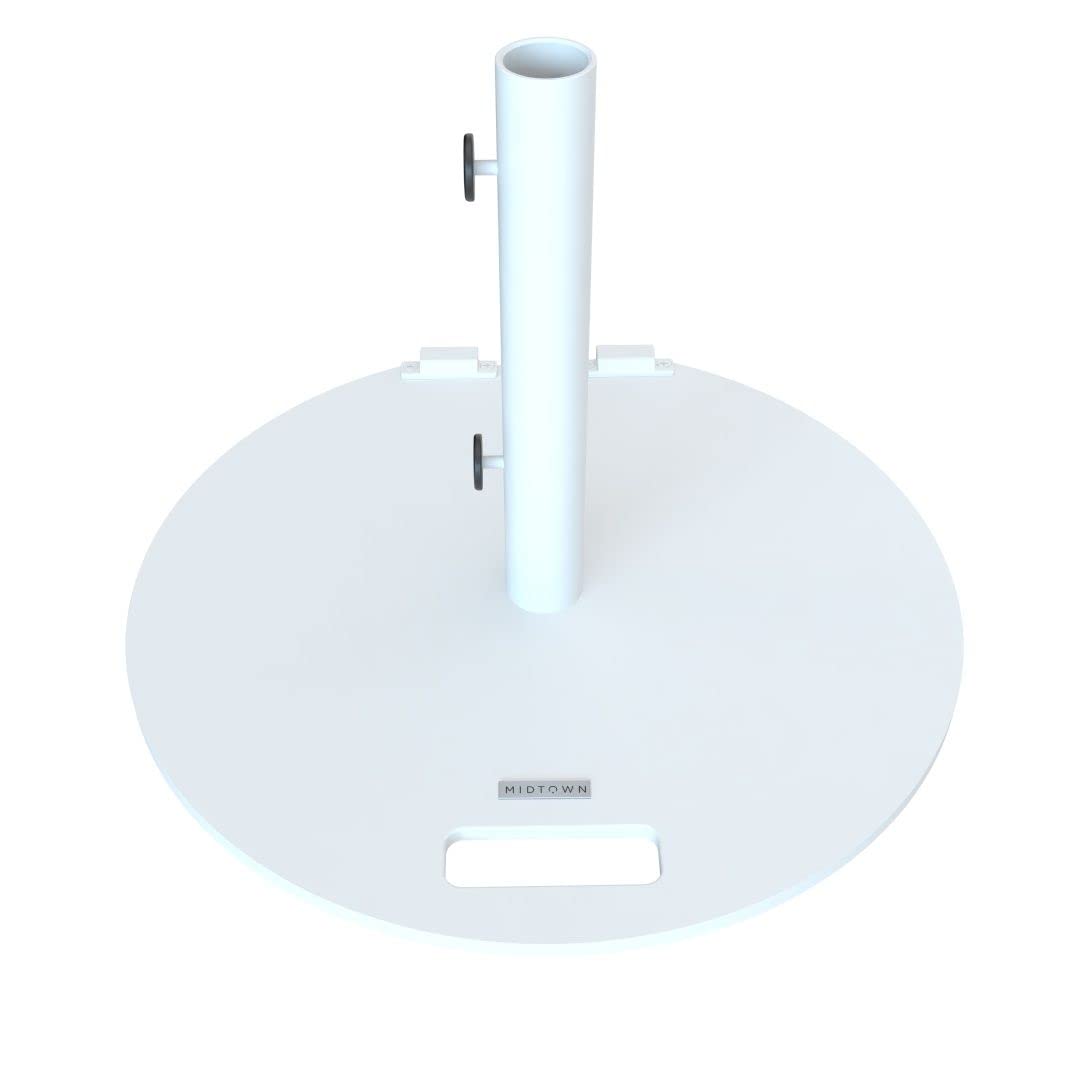 Midtown Umbrellas Round 2 - Base with Wheels, Up to 55 lb Capacity, White