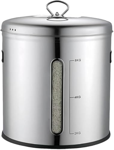 AOBOPOステンレススチール米びつ 大容量10kg/15kg対応 全方位密閉構造で漏れ防止・防塵防湿二重保護 米・小麦粉・穀物・豆類多用途保存容器 長期鮮度保持機能付き お手入れ簡単 食品級素材安全安心 家庭用・キッチン用万能保存器