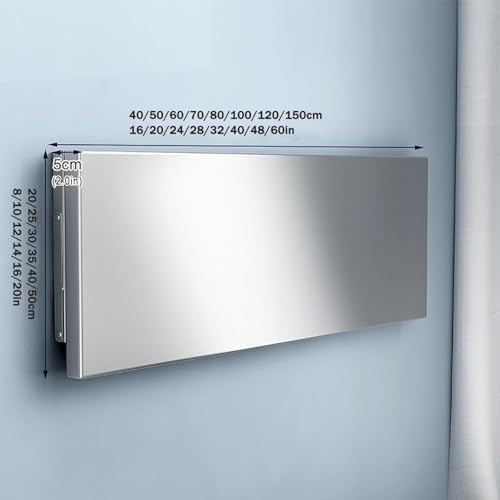 Wall Mounted Folding Workbench Stainless SteeSaving Desk for JNHWll Home Office (16"x12" 40x30cm) – Versatile &